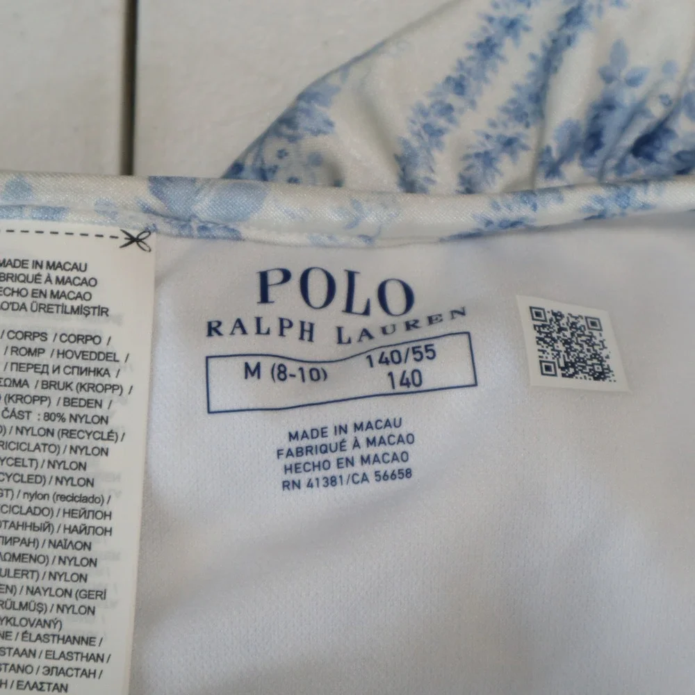 Polo Ralph Lauren Bikini Bottom Girls M 8-10 Floral Ruffle Cottagecore‎ Swimwear
